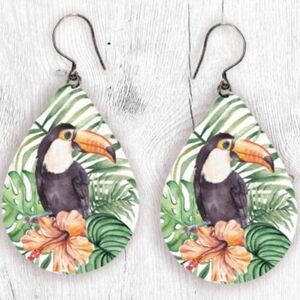 1 In.Tropical Toucan Bird Earrings